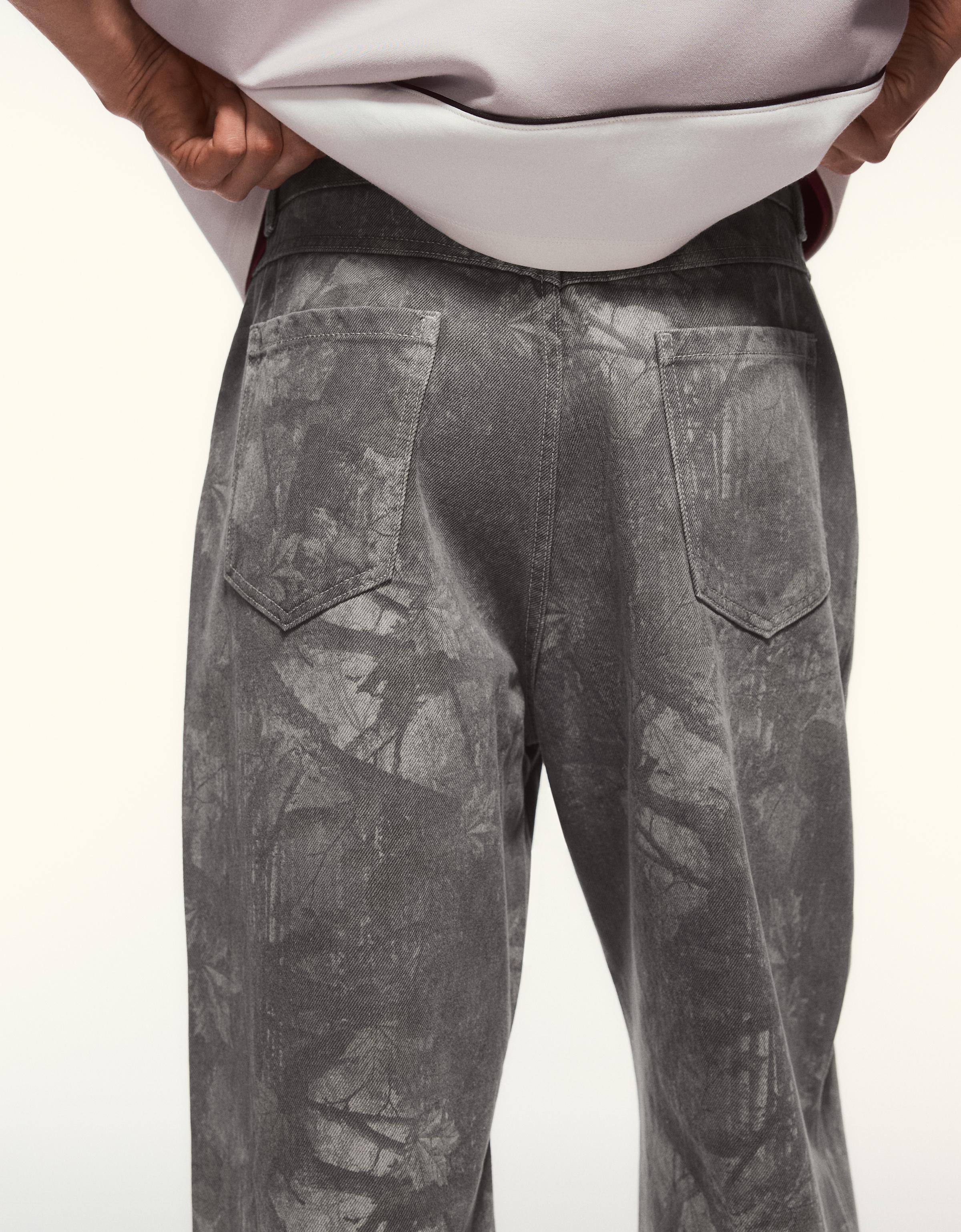 Baskılı super baggy fit pantolon