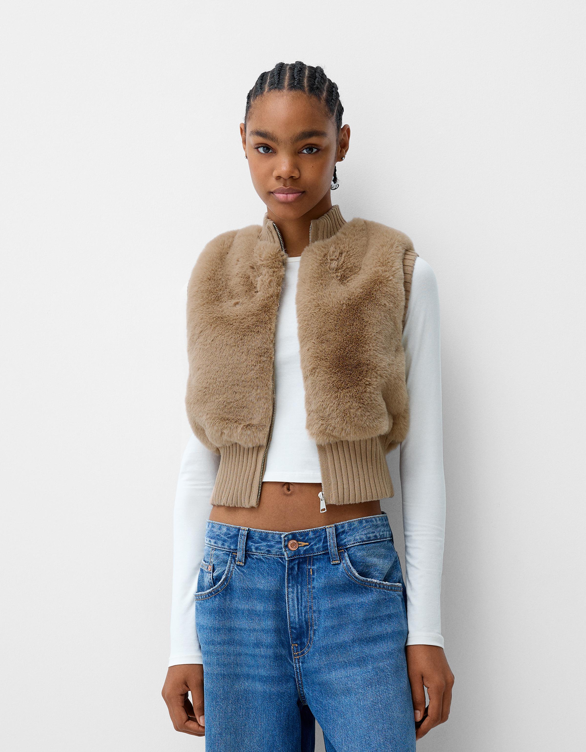 Faux fur vest