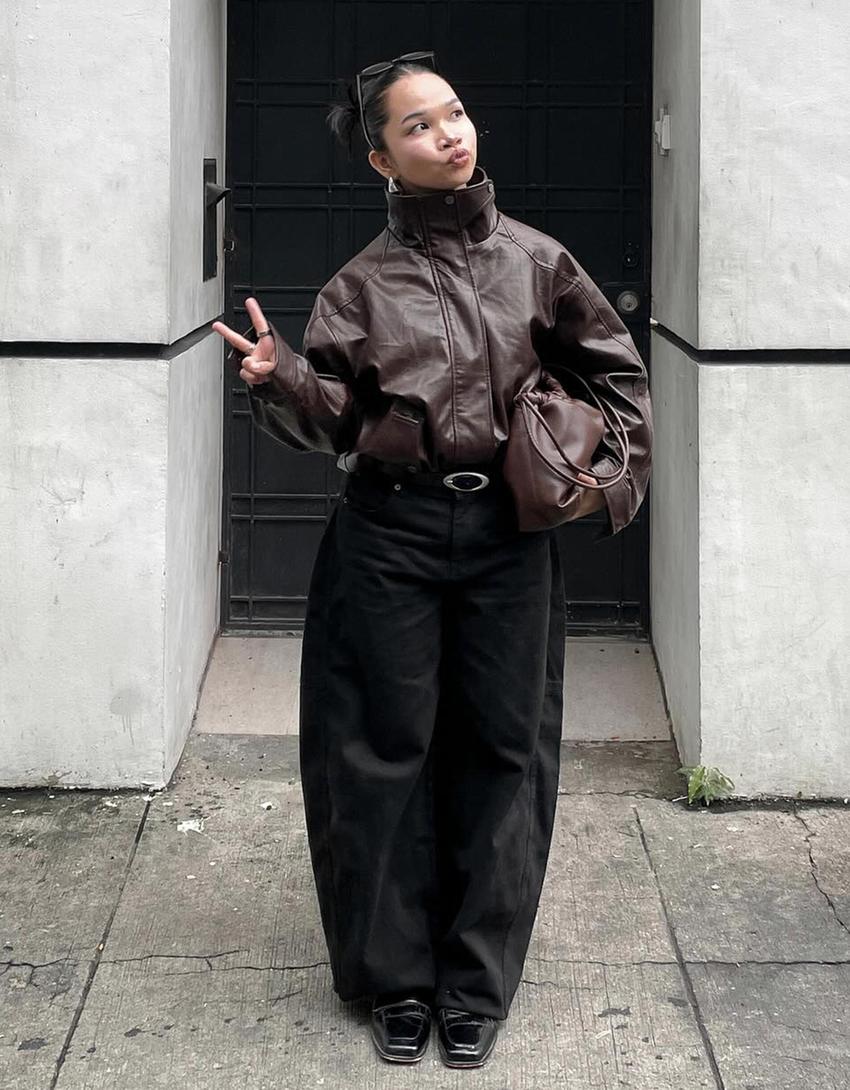 Barrel trousers-Black