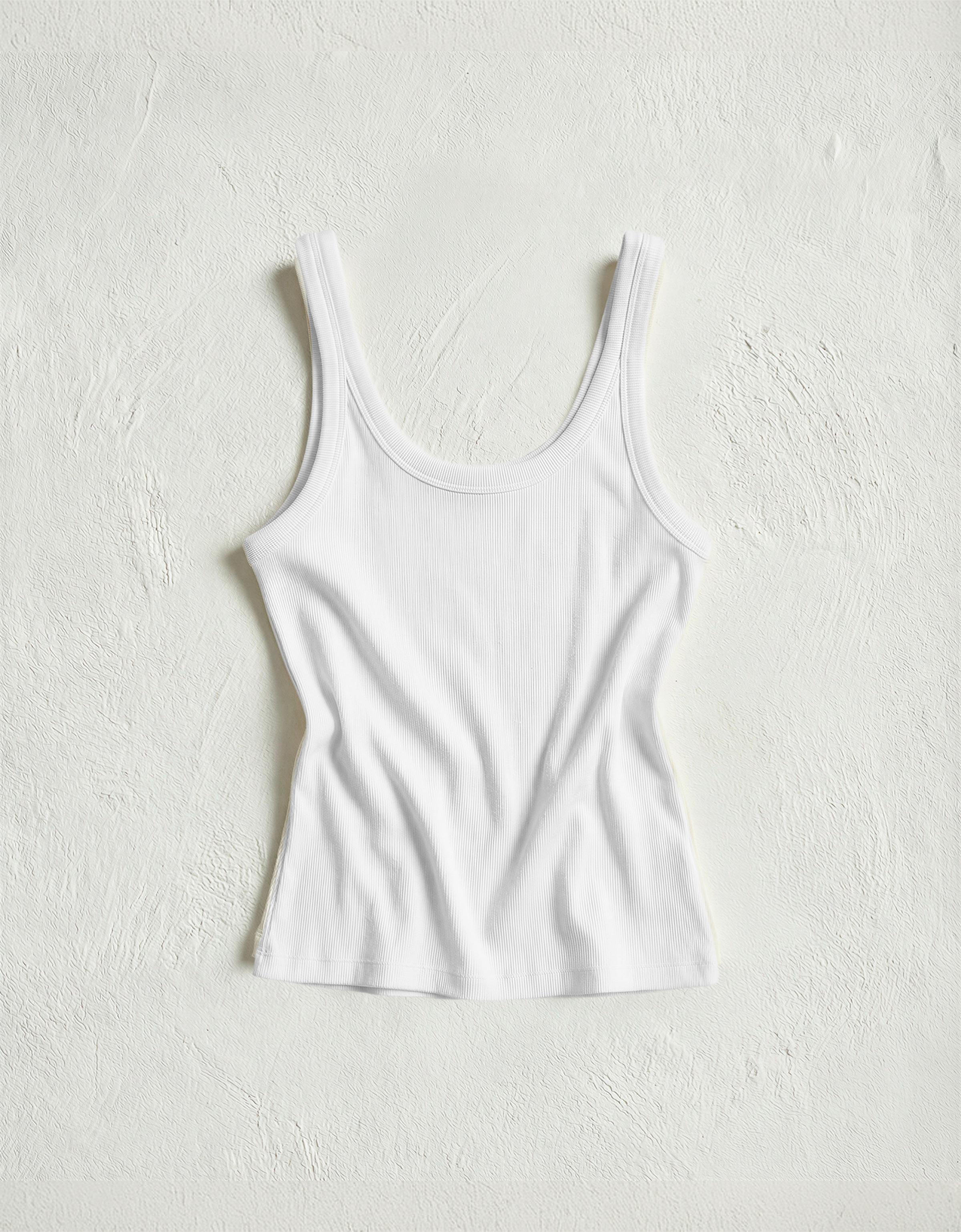 Ribbed vest top — Off white