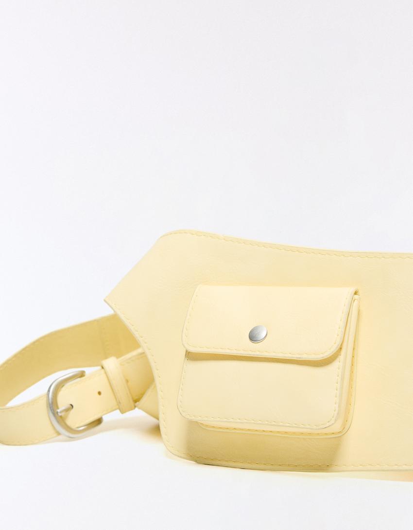 Ремень с карманами-Желтый