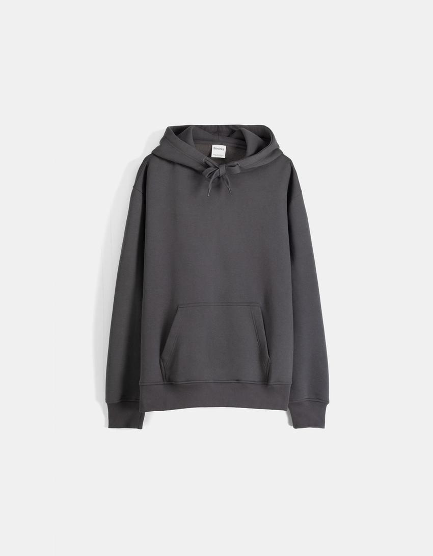 Sweatshirt com capuz-Cinza-4