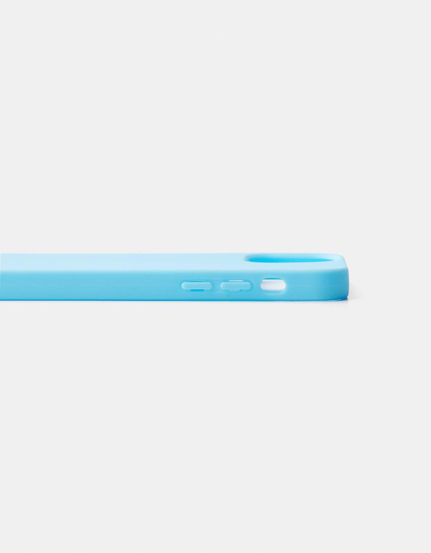 Coque mobile iPhone unie-Bleu-2