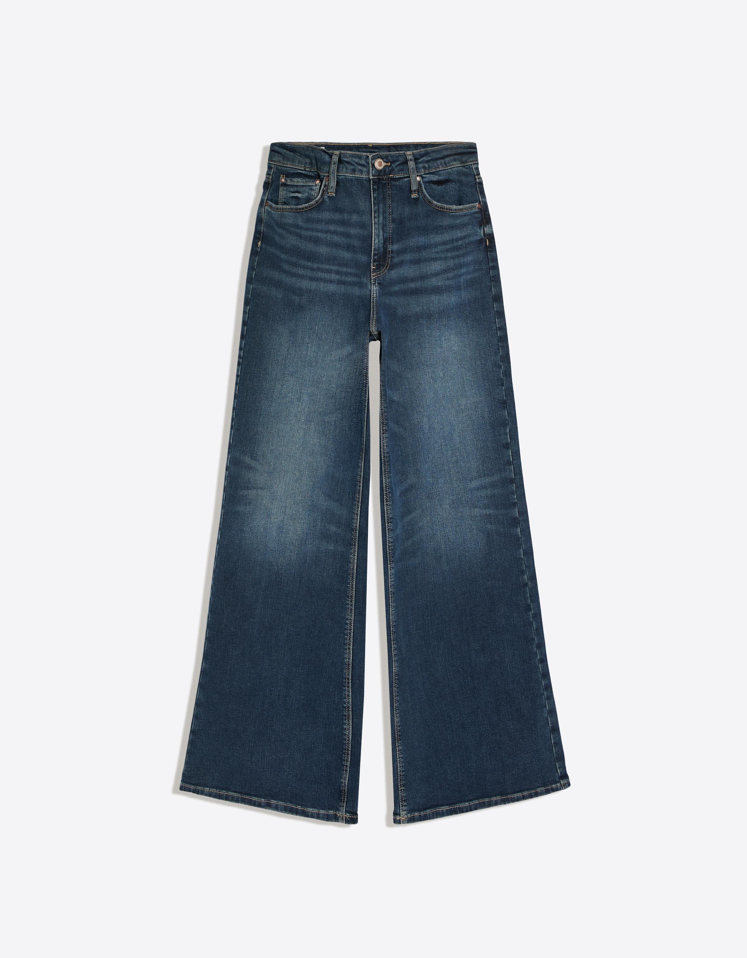 High-waist wide-leg jeans — Blue