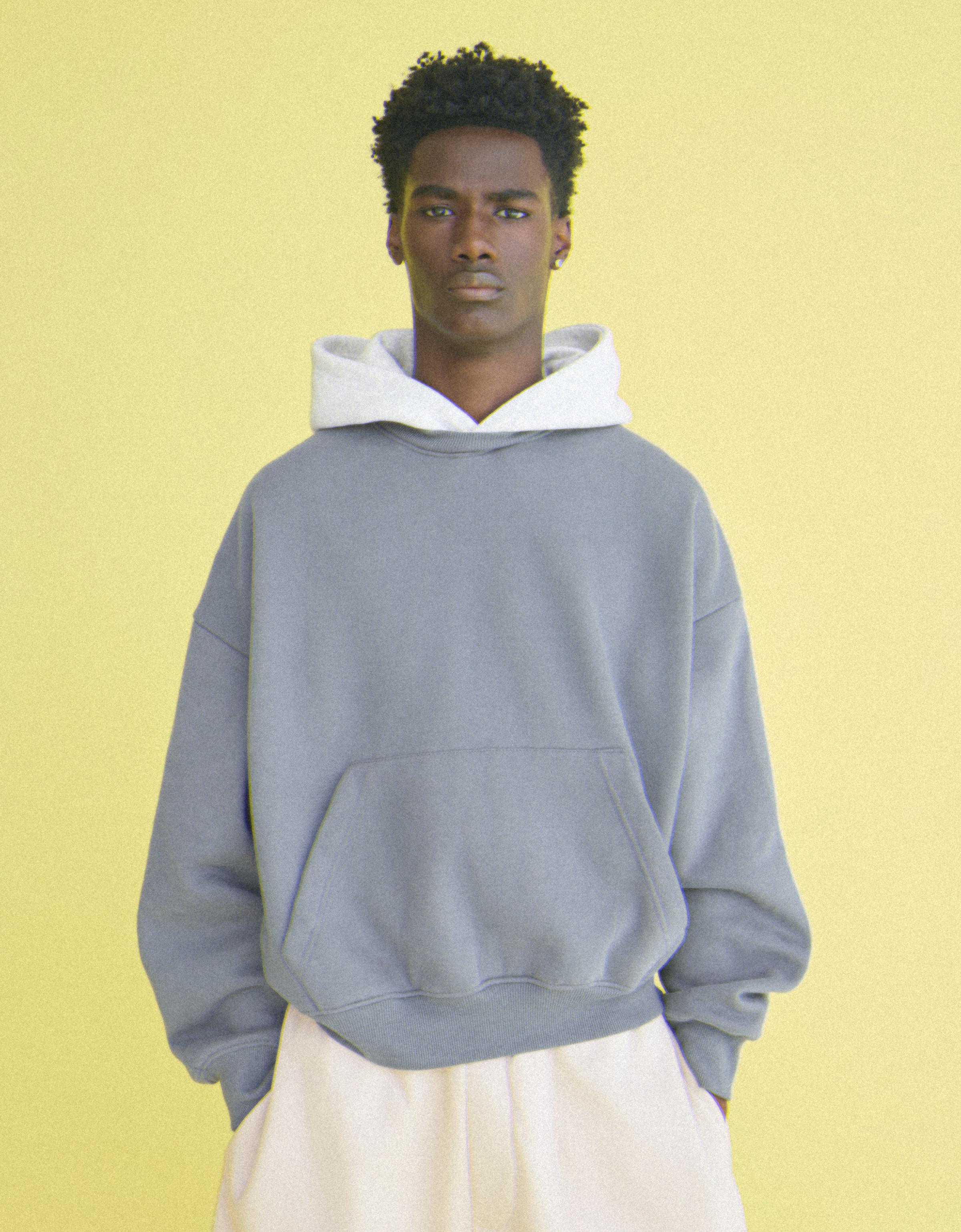 Sudadera capucha contraste
