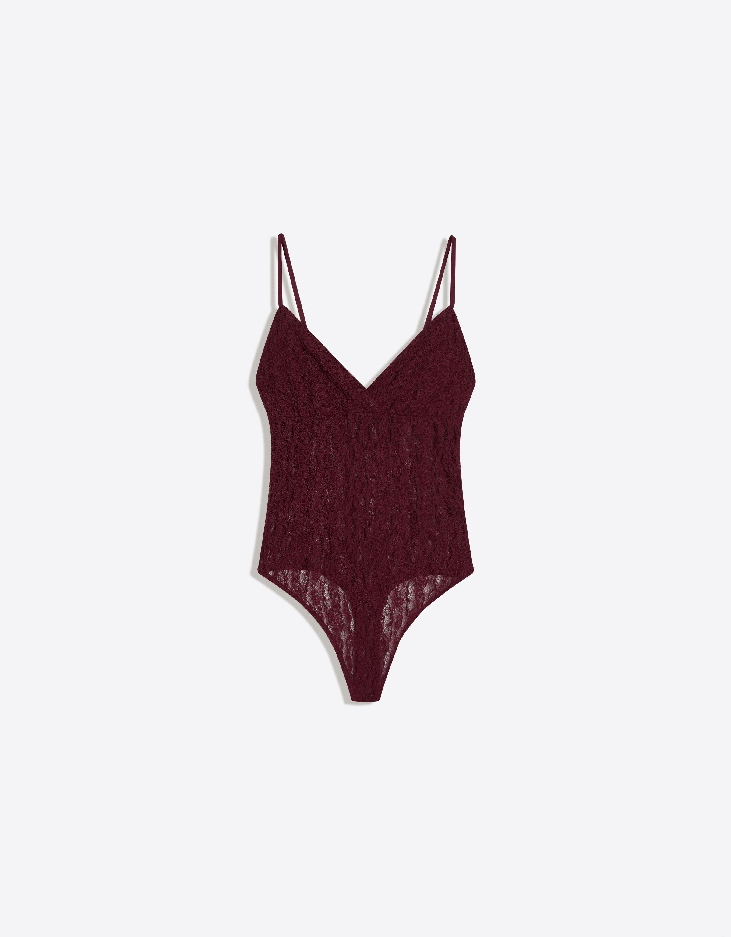 Bershka Dantelli askılı body