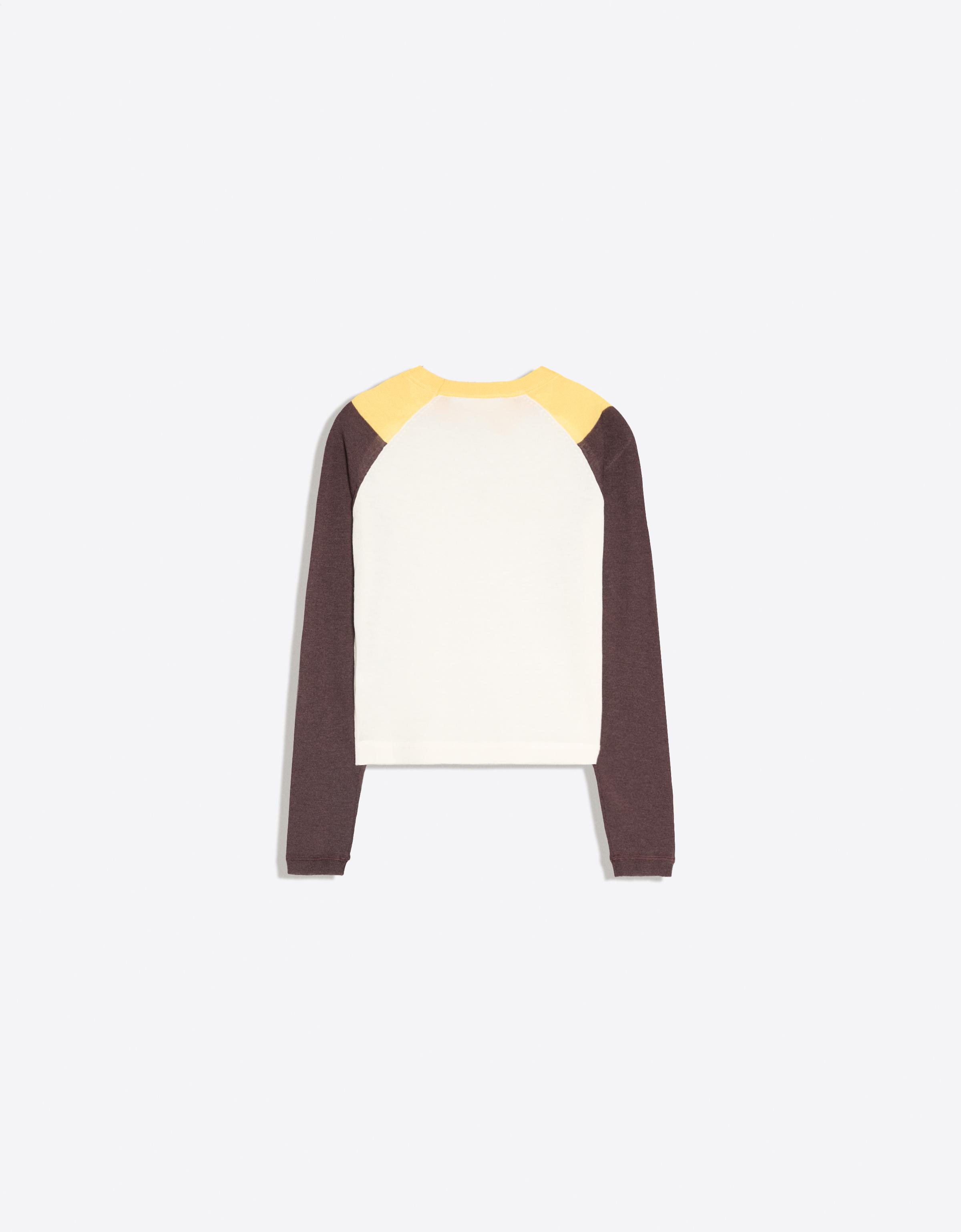 Round neck raglan jumper — Brown