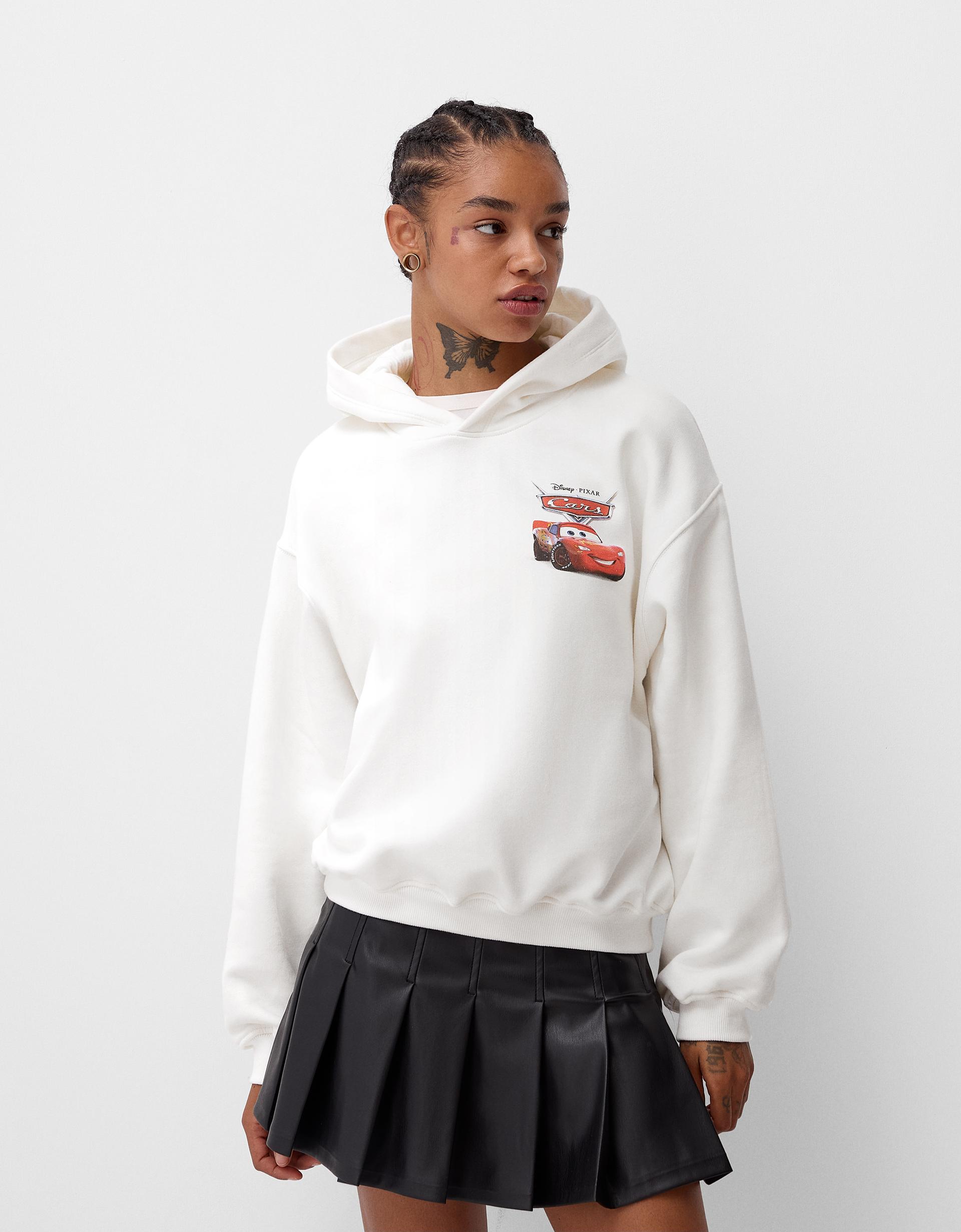 Rayo Mcqueen Bershka Sudadera Blanca Lightning Mcqueen Bershka
