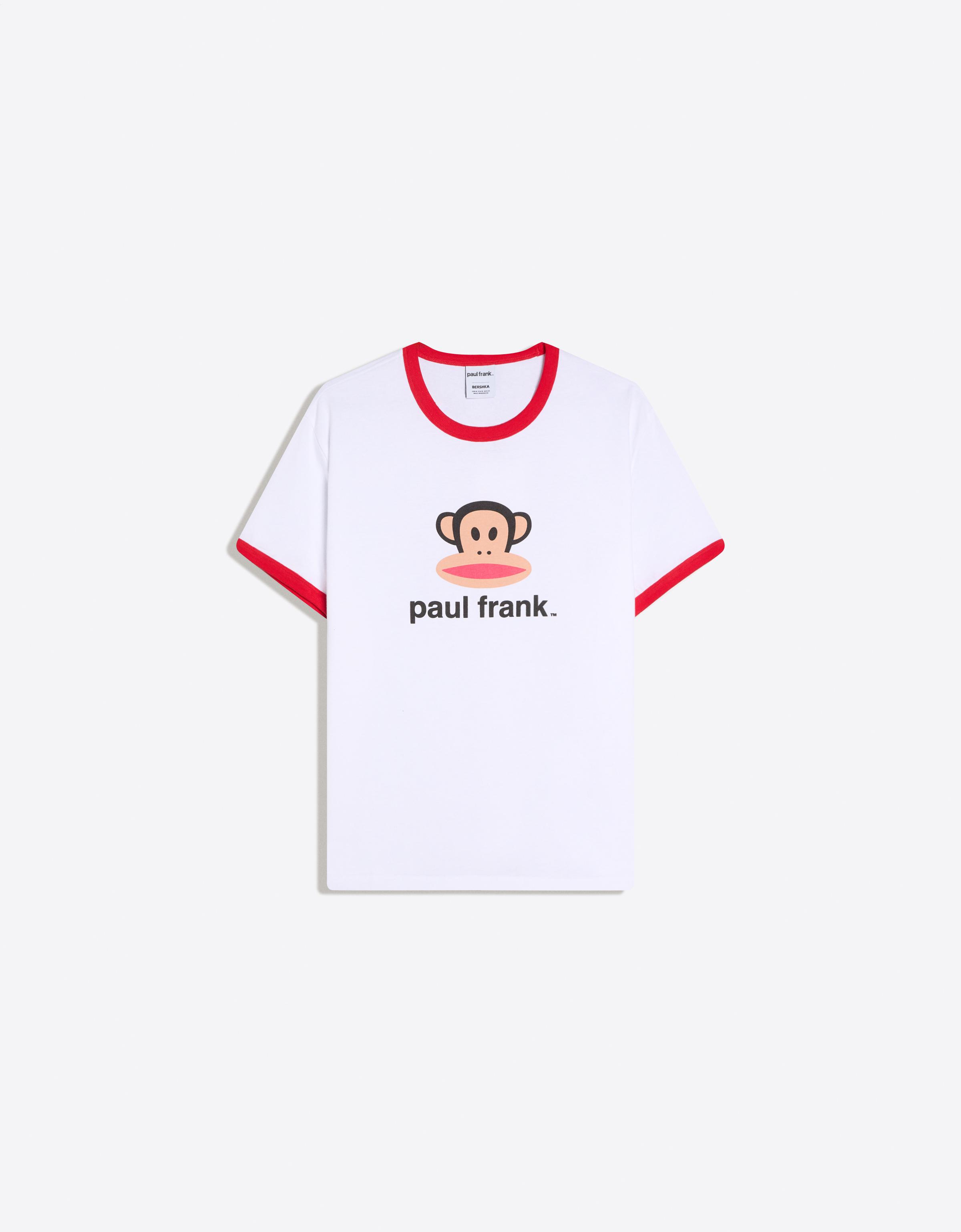 Camiseta Manga Corta Contraste Paul Frank Mujer S Blanco Roto