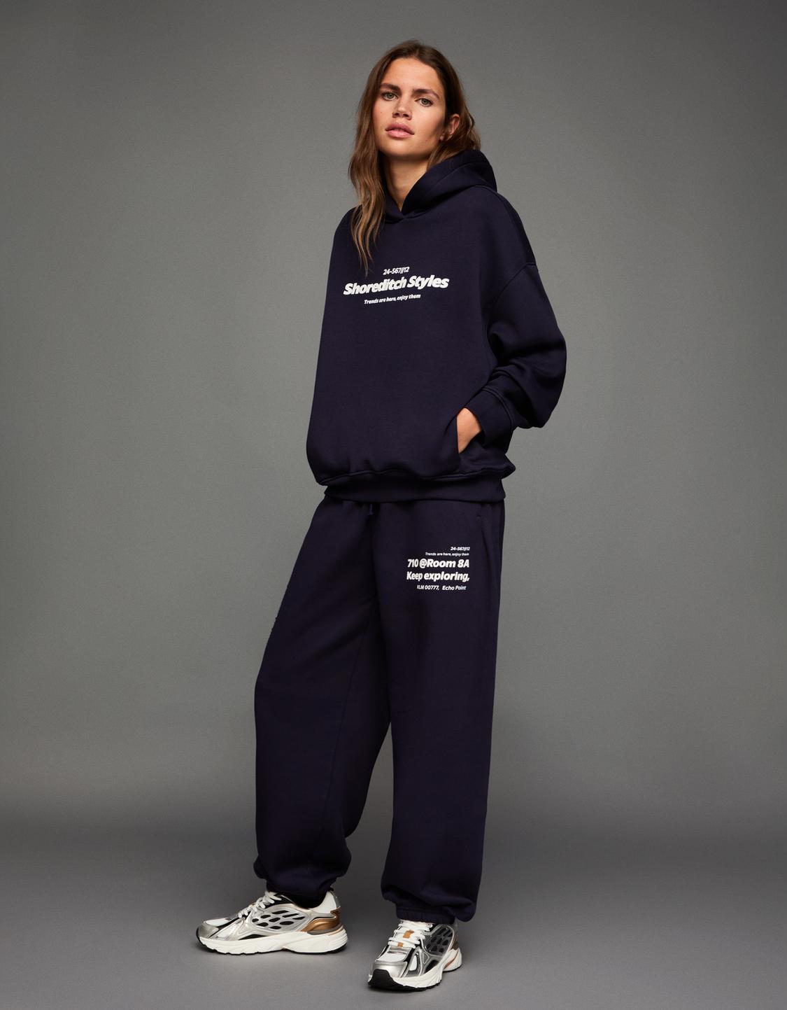 Plush sweatshirt and jogger set