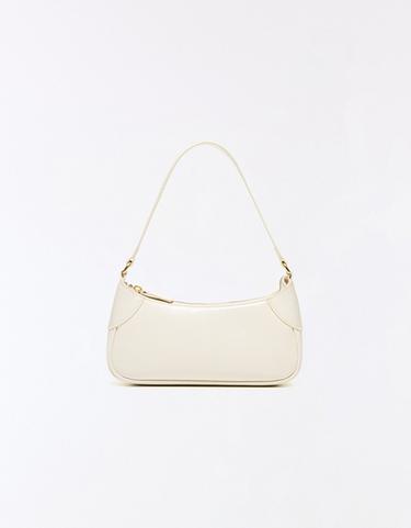 Leather effect shoulder bag — Cream 3