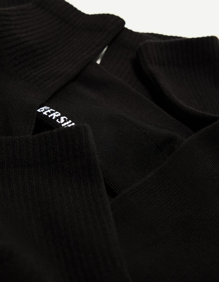 Pack de 3 pares de meias desportivas-Preto-1