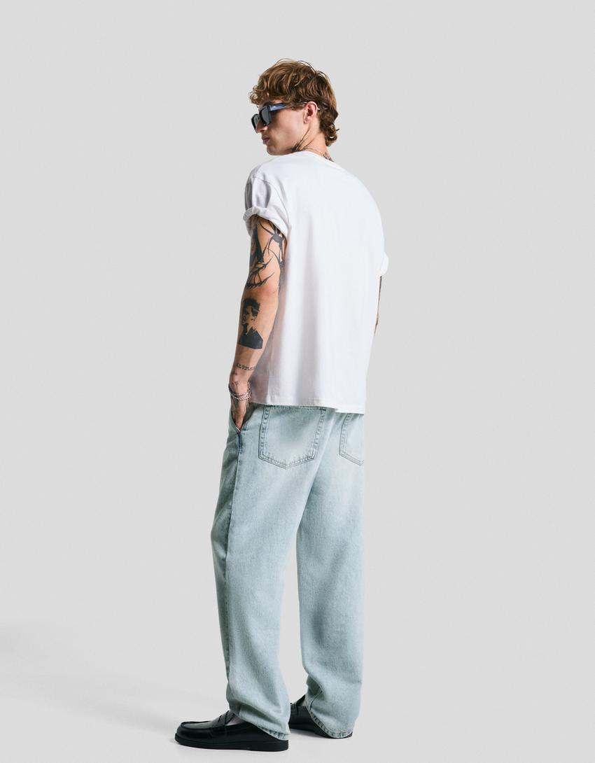 Jeans loose fit-Bleu clair-1