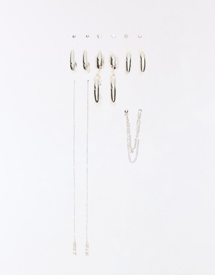 Pack anting-anting kombinasi-Perak
