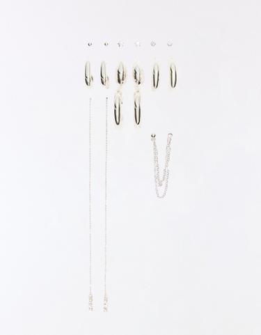 Pack of mismatched earrings — Silver 2