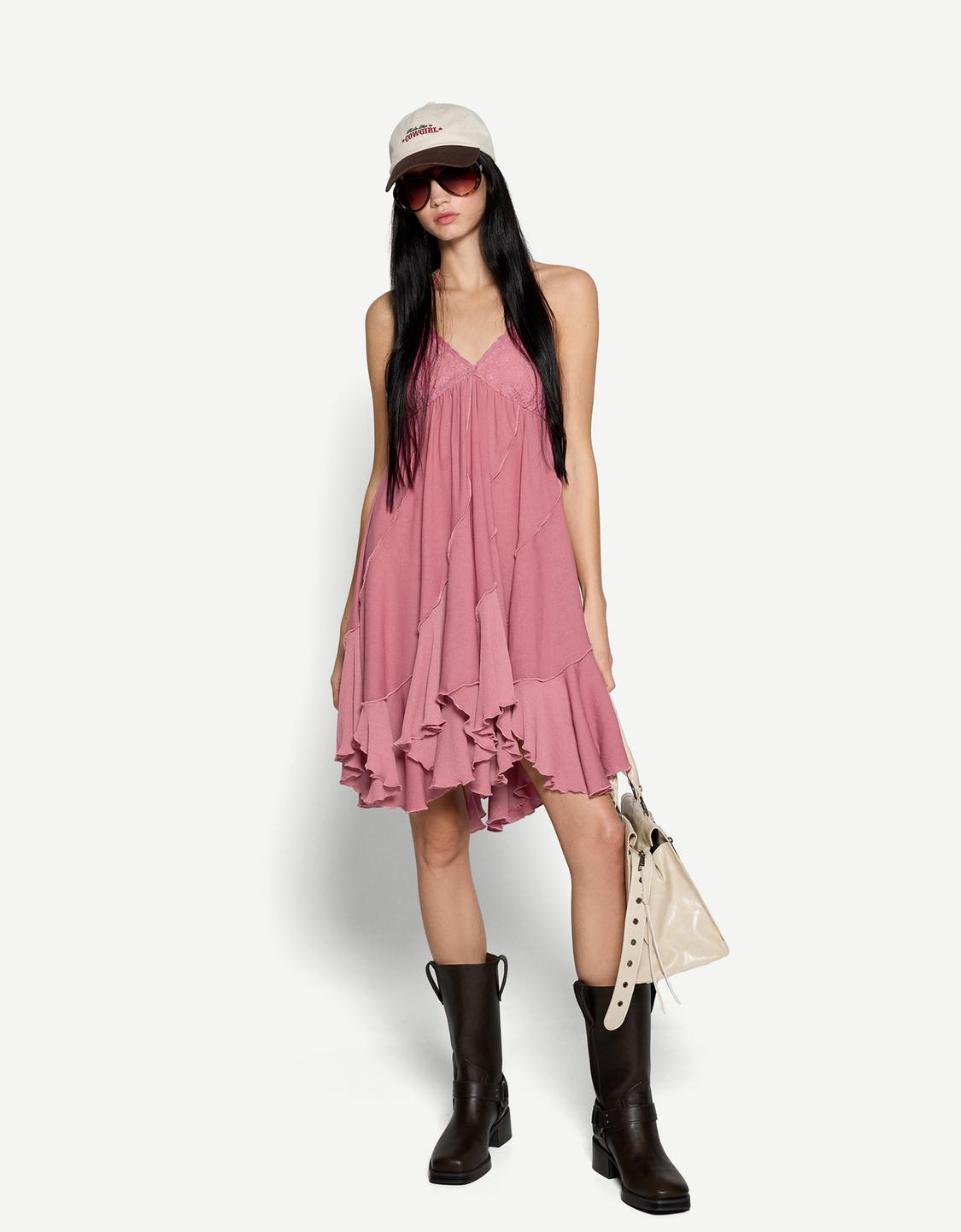 Ruffled mini dress