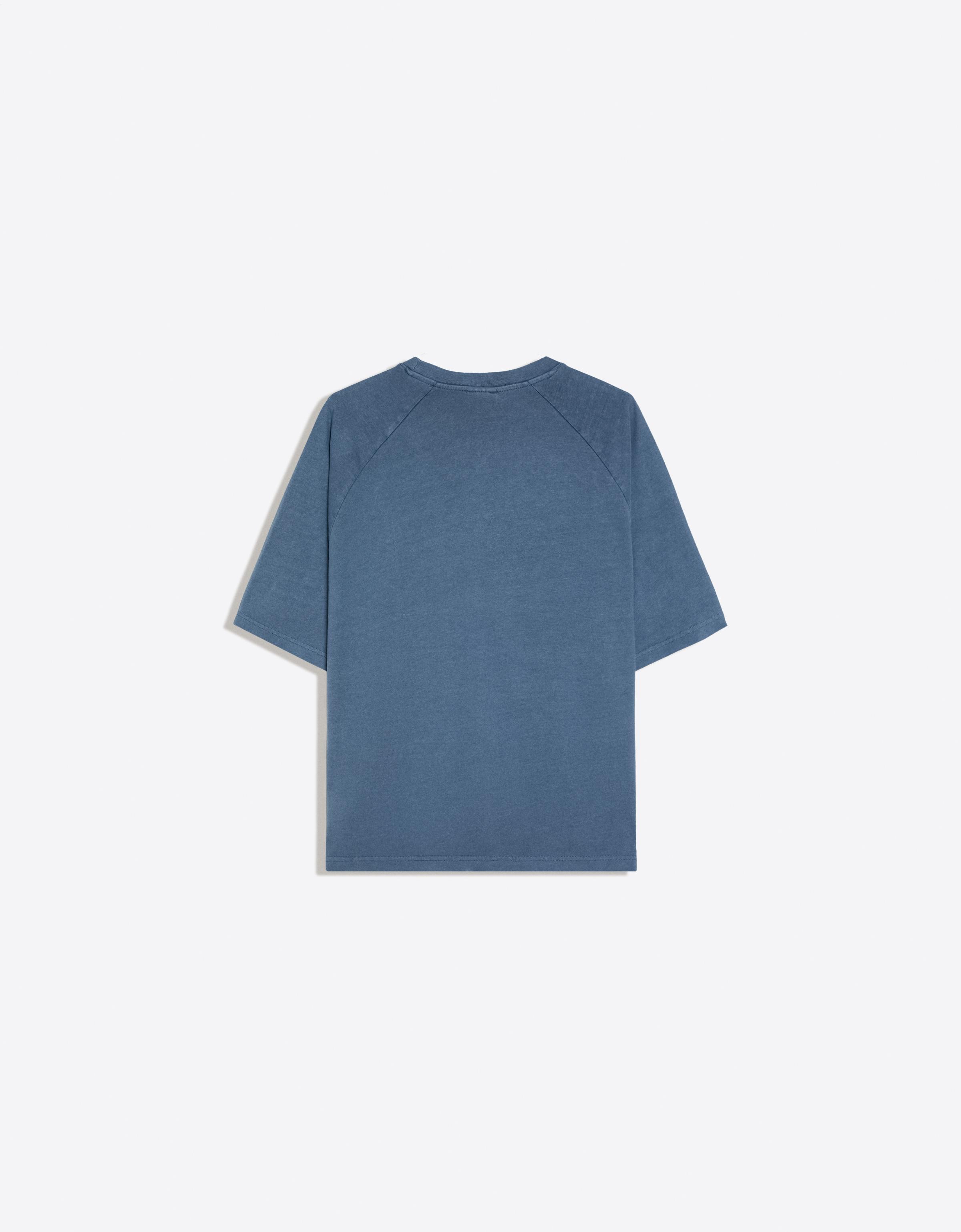 Boxy print T-shirt — Navy