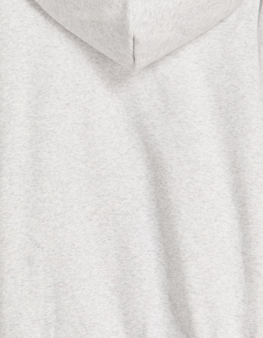 Oversize zip-up hoodie-Grey-5