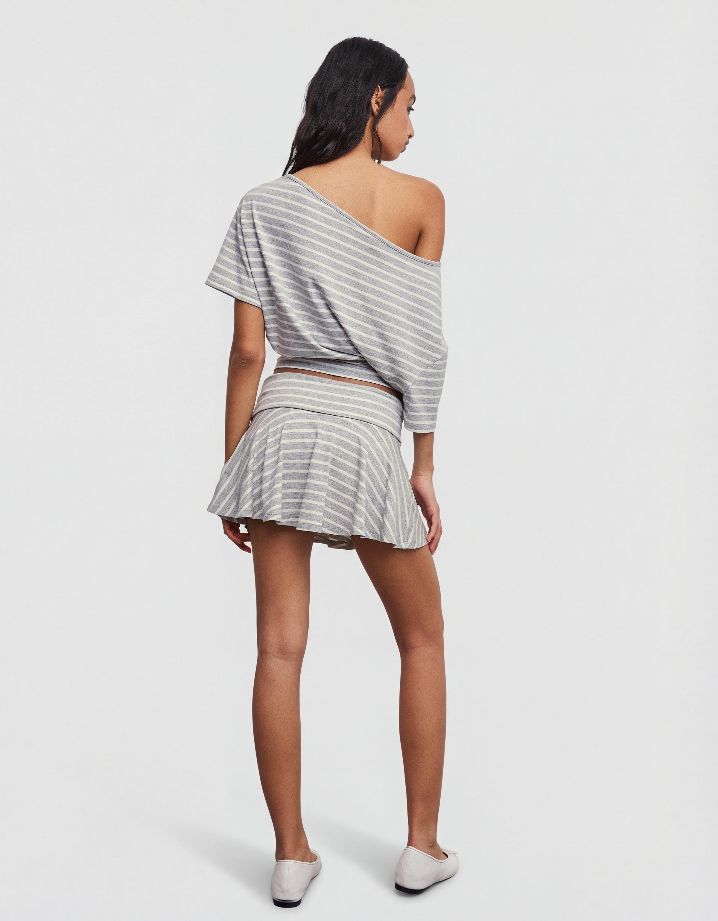 Çift beli volanlı mini etek - Görsel 18