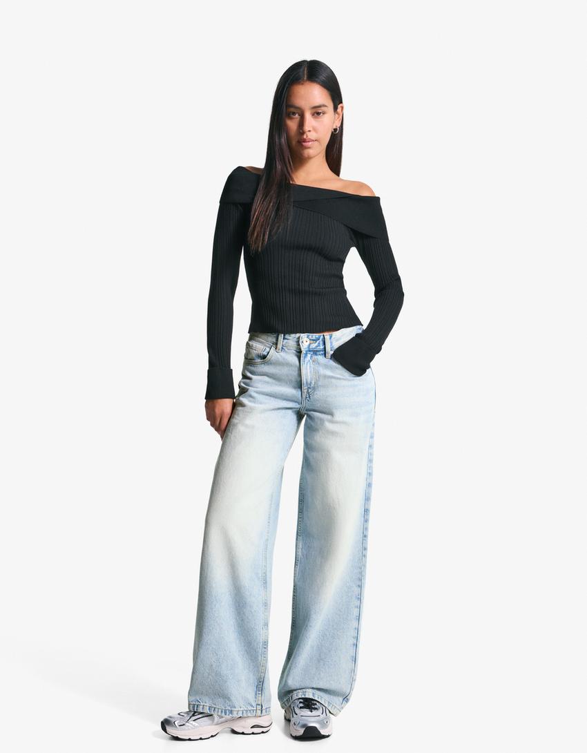 Boyfriend jeans-Light blue