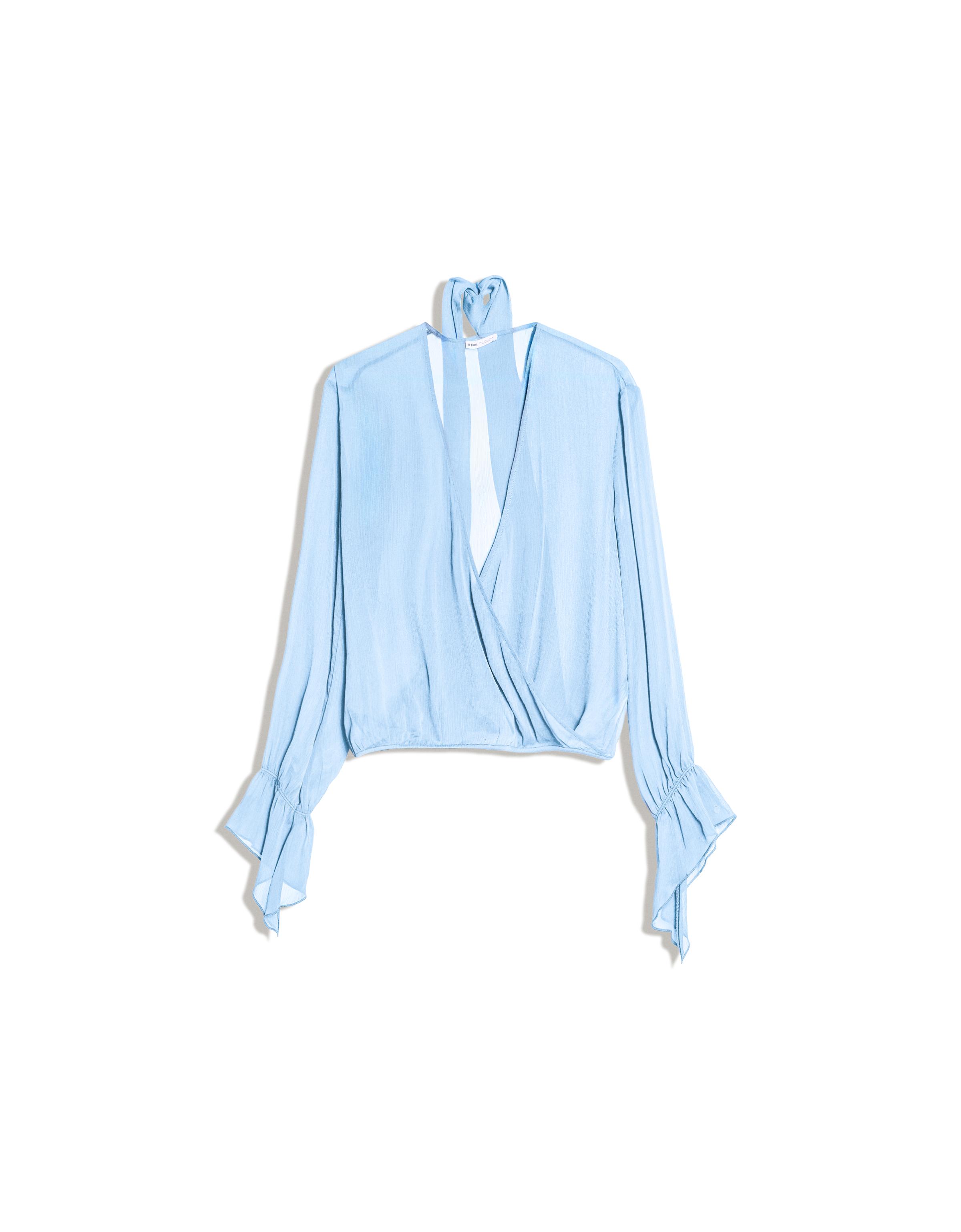 Uzun kollu kruvaze bluz - Görsel 60