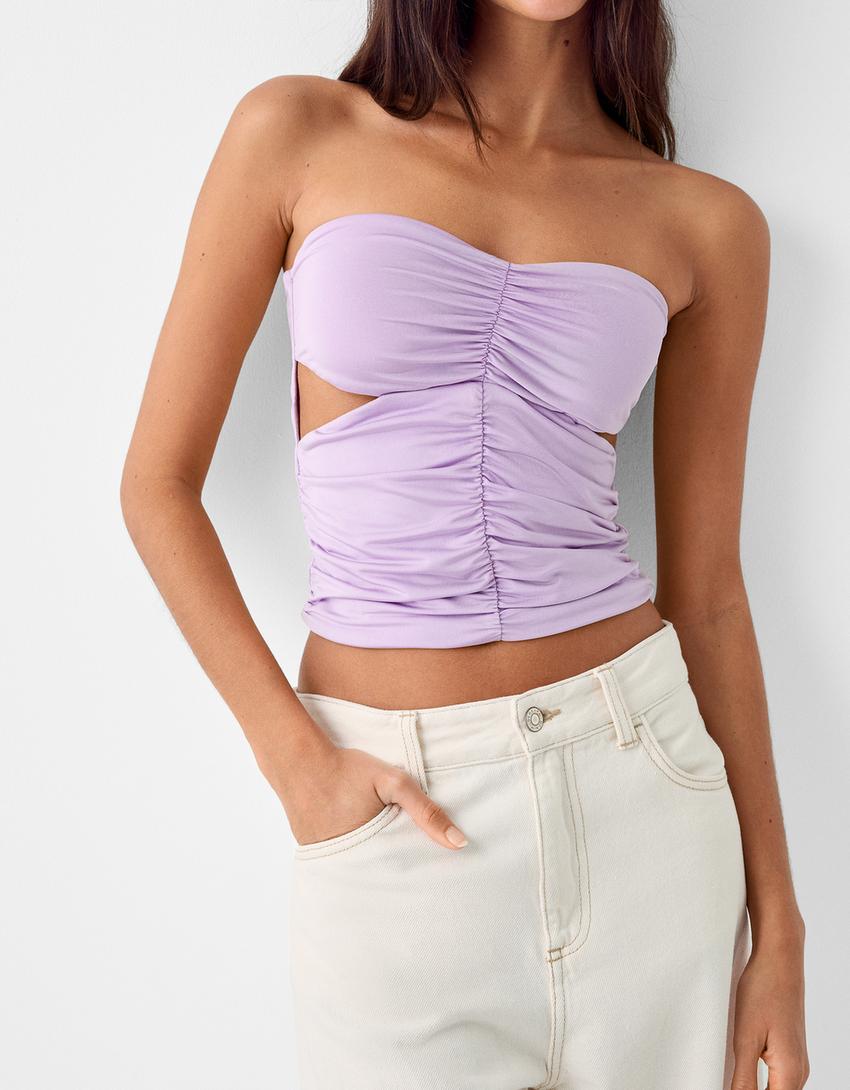 توب بفتحة وأكتاف مكشوفة وزمة-بنفسجي-6