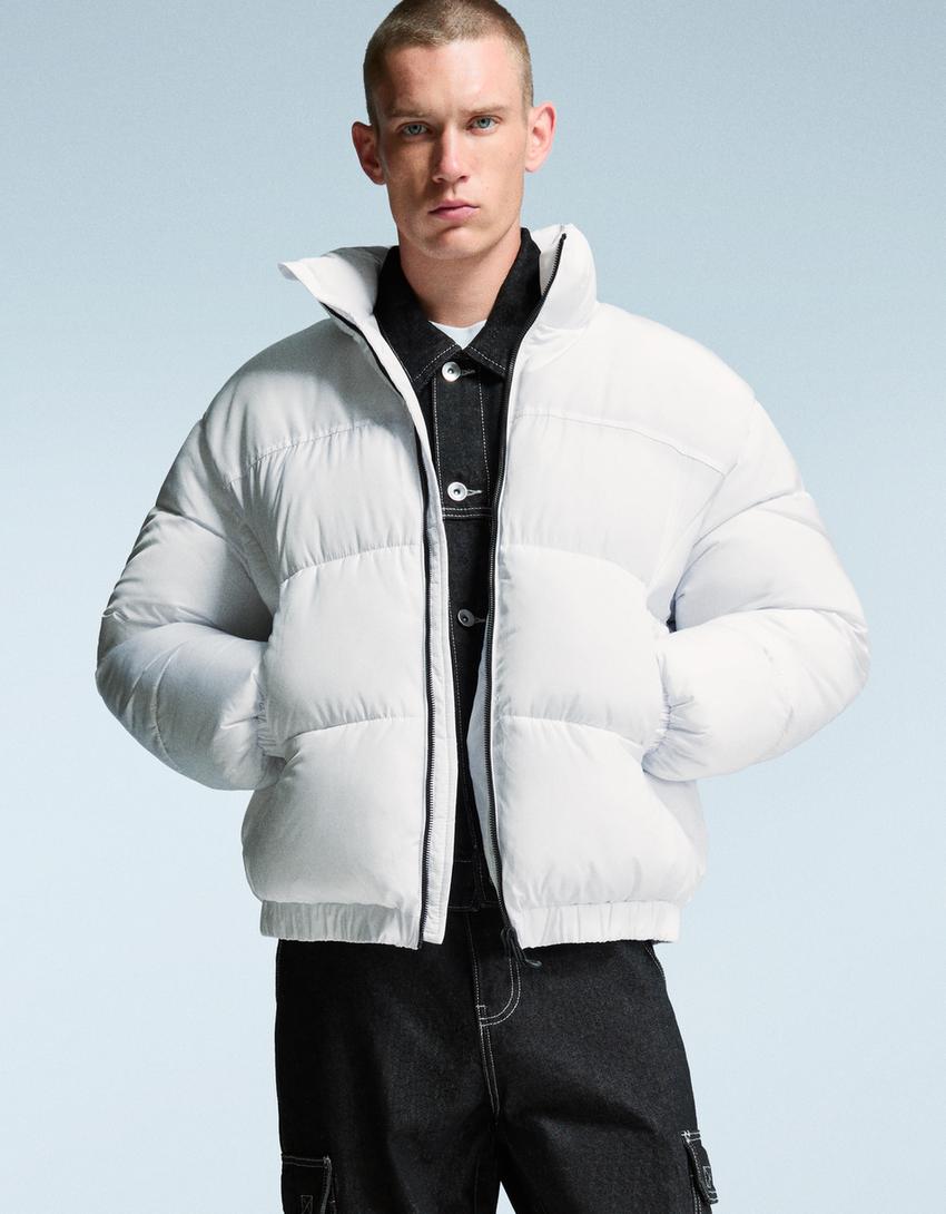Technical puffer jacket-White-4