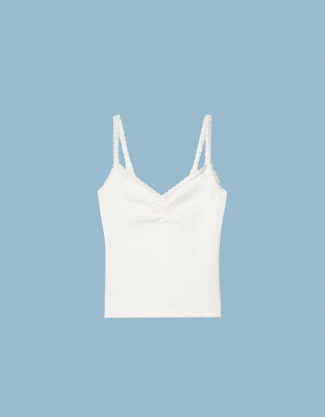 Lace top with straps