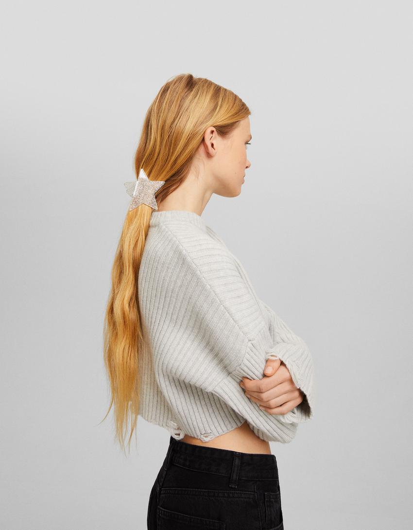 حزمة مشابك شعر نجمة-فضي-3