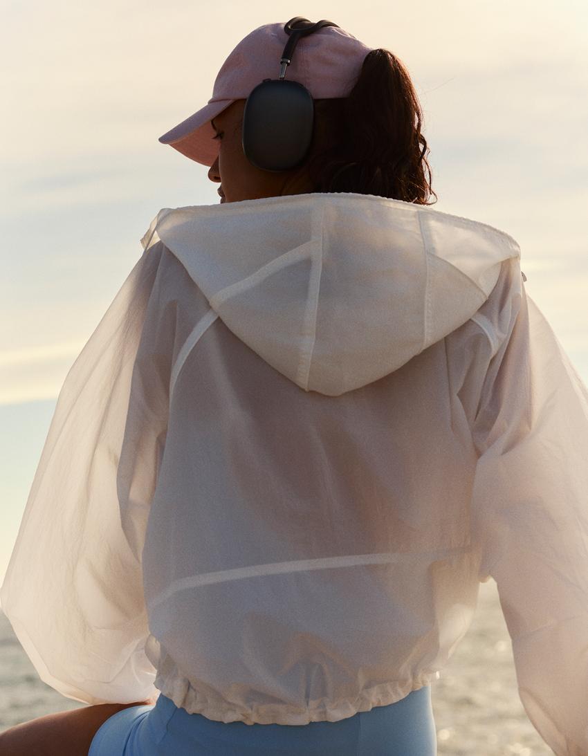 Nylon hooded jacket-Off white