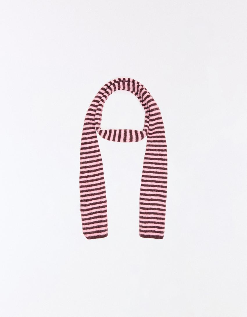 Sciarpa in maglia extralunga-Rosa
