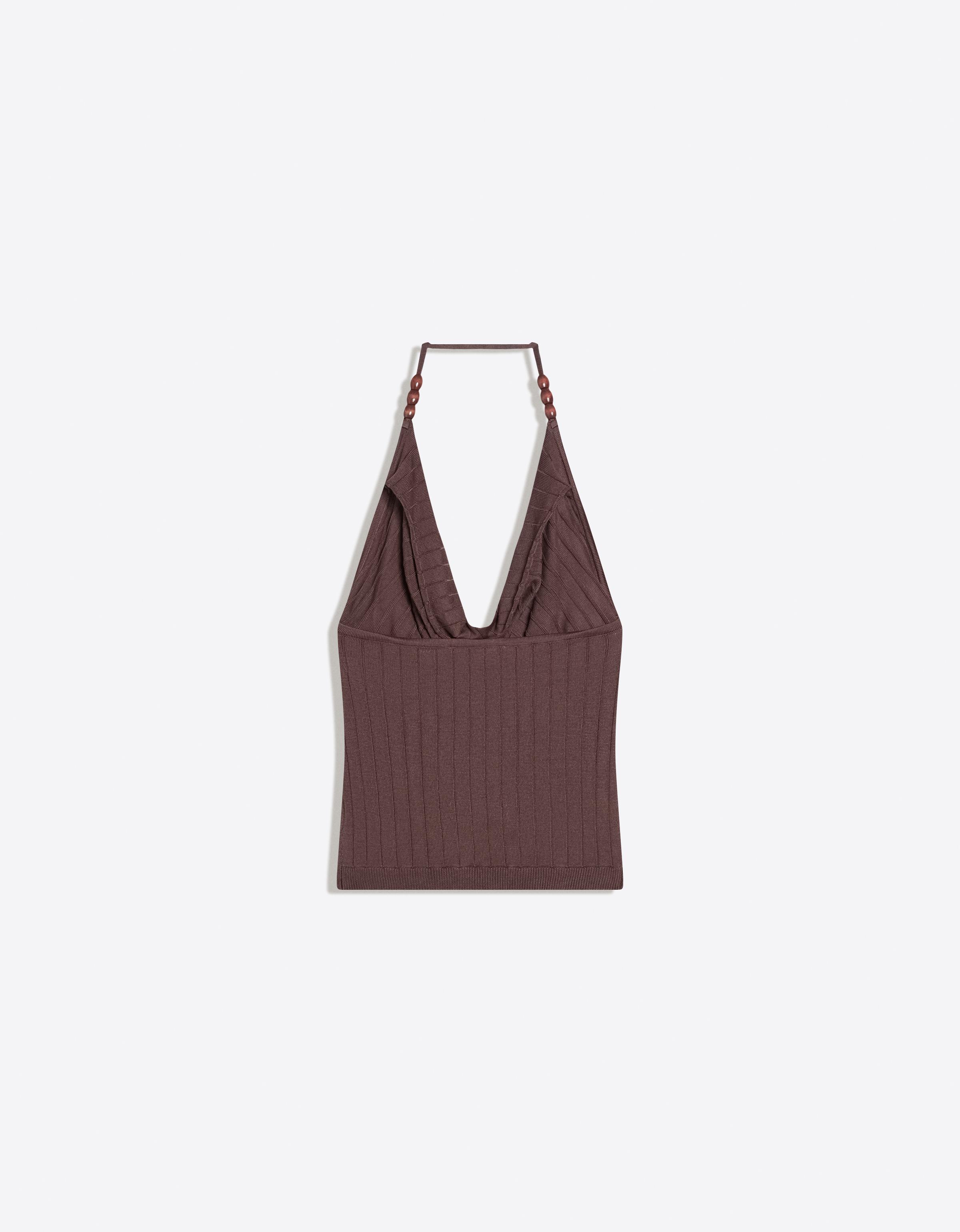 Drapeli halter top - Görsel 5
