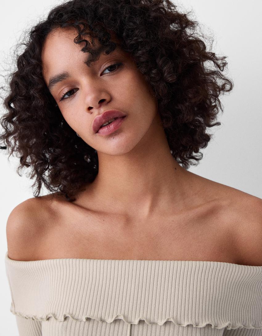 سويتر بياقة باردو وأكمام طويلة-حجري-5