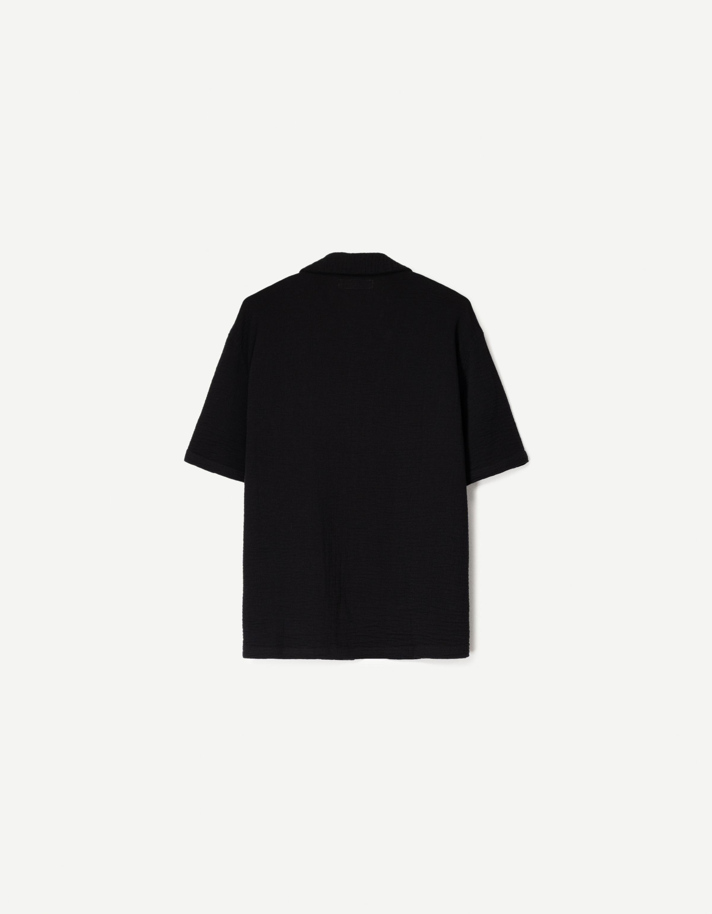 Textured short sleeve shirt - Shirts - Men | Bershka