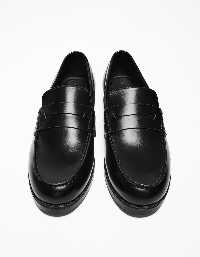 Mocasini talpă subțire-Negru