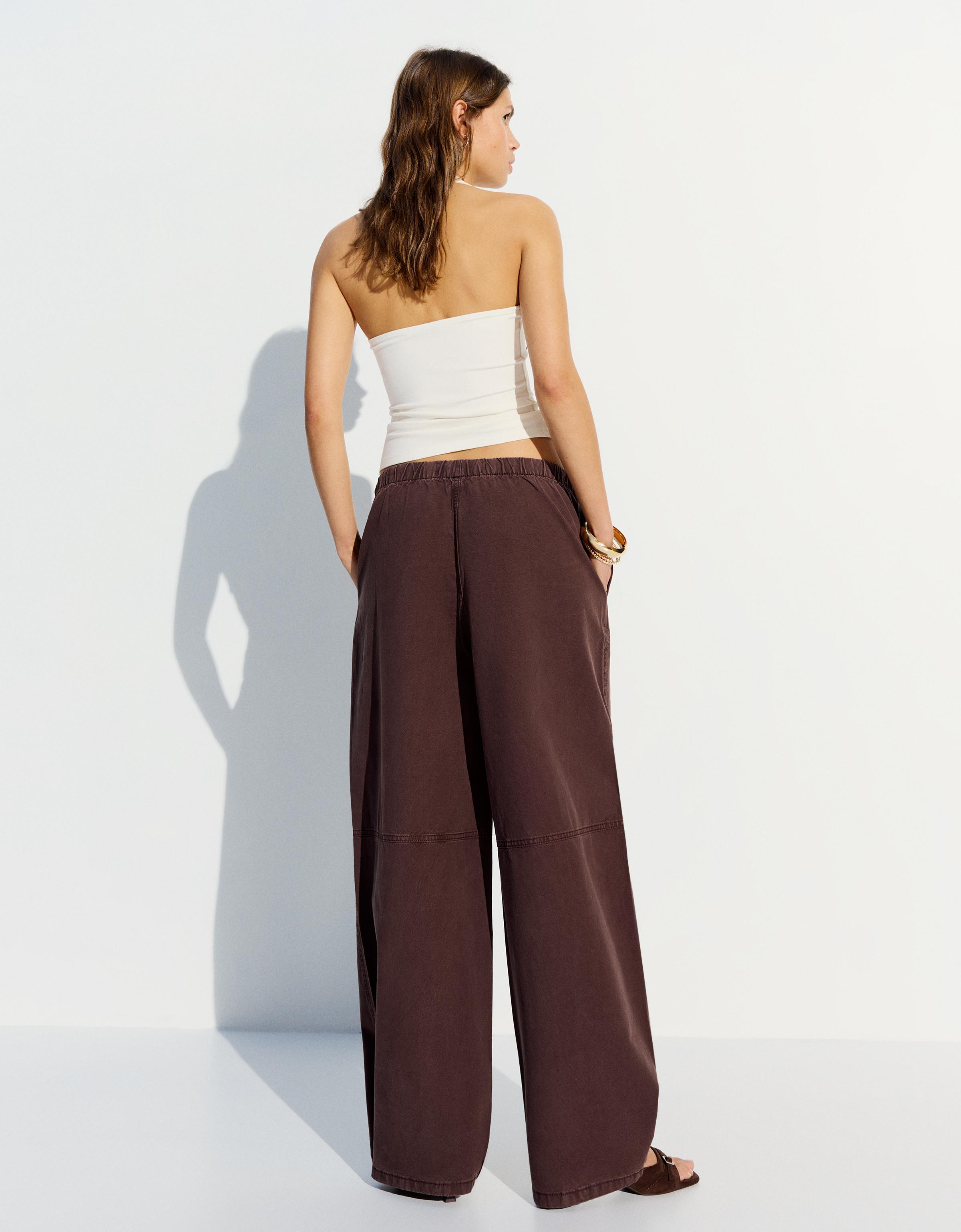 Düşük bel wide balloon fit jean