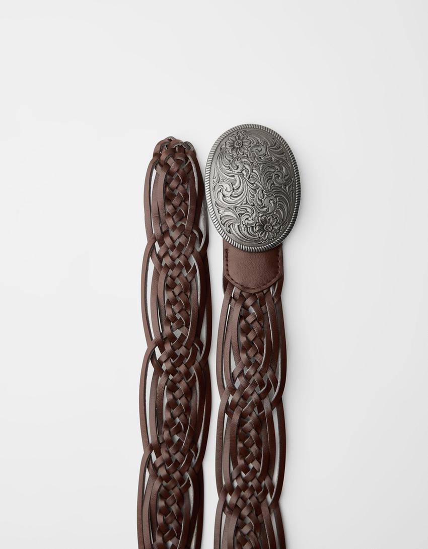 Cinto entrançado-Marrom-4