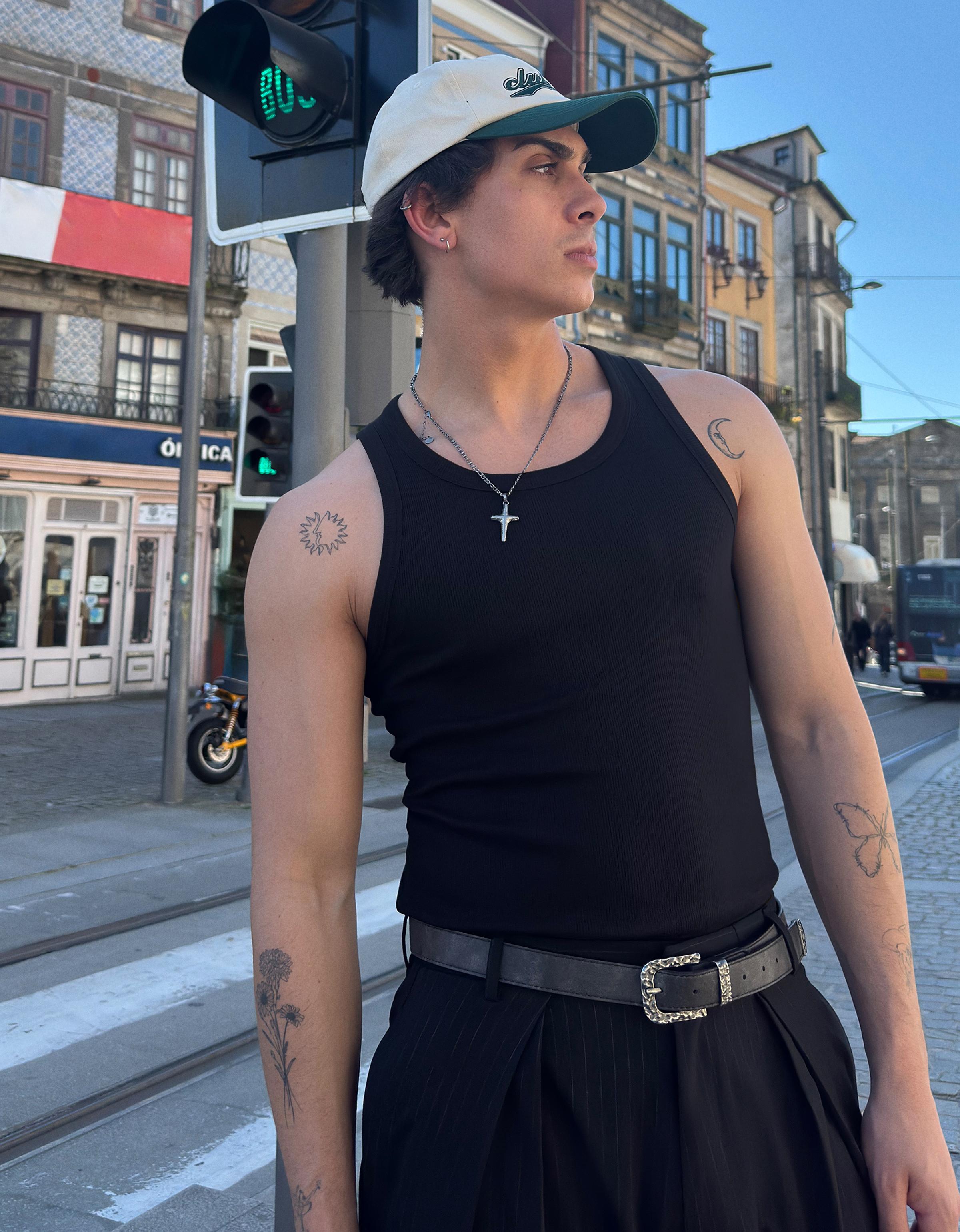 Bershka Rib askılı tişört görsel 6