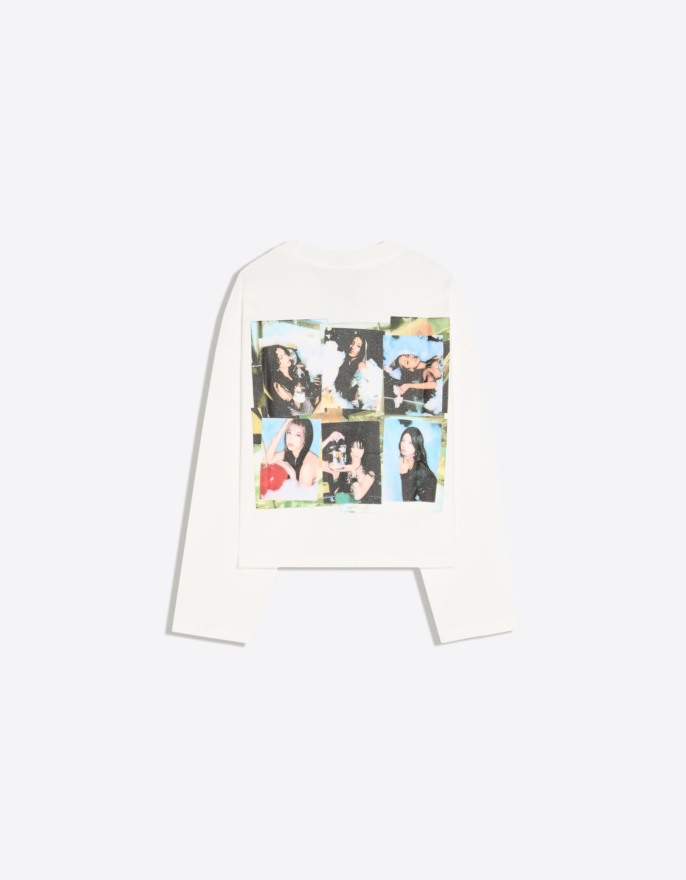 KATSEYE print long sleeve T-shirt — Off white