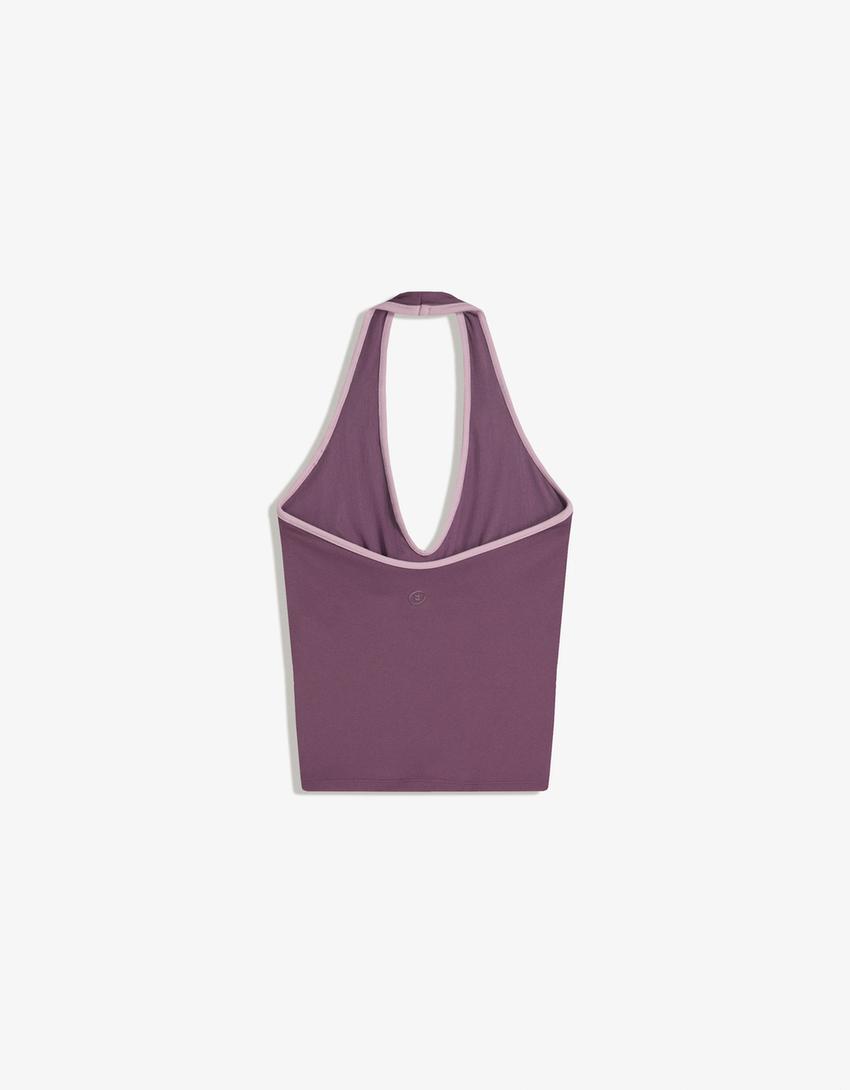 Top halter tehnic-Violet