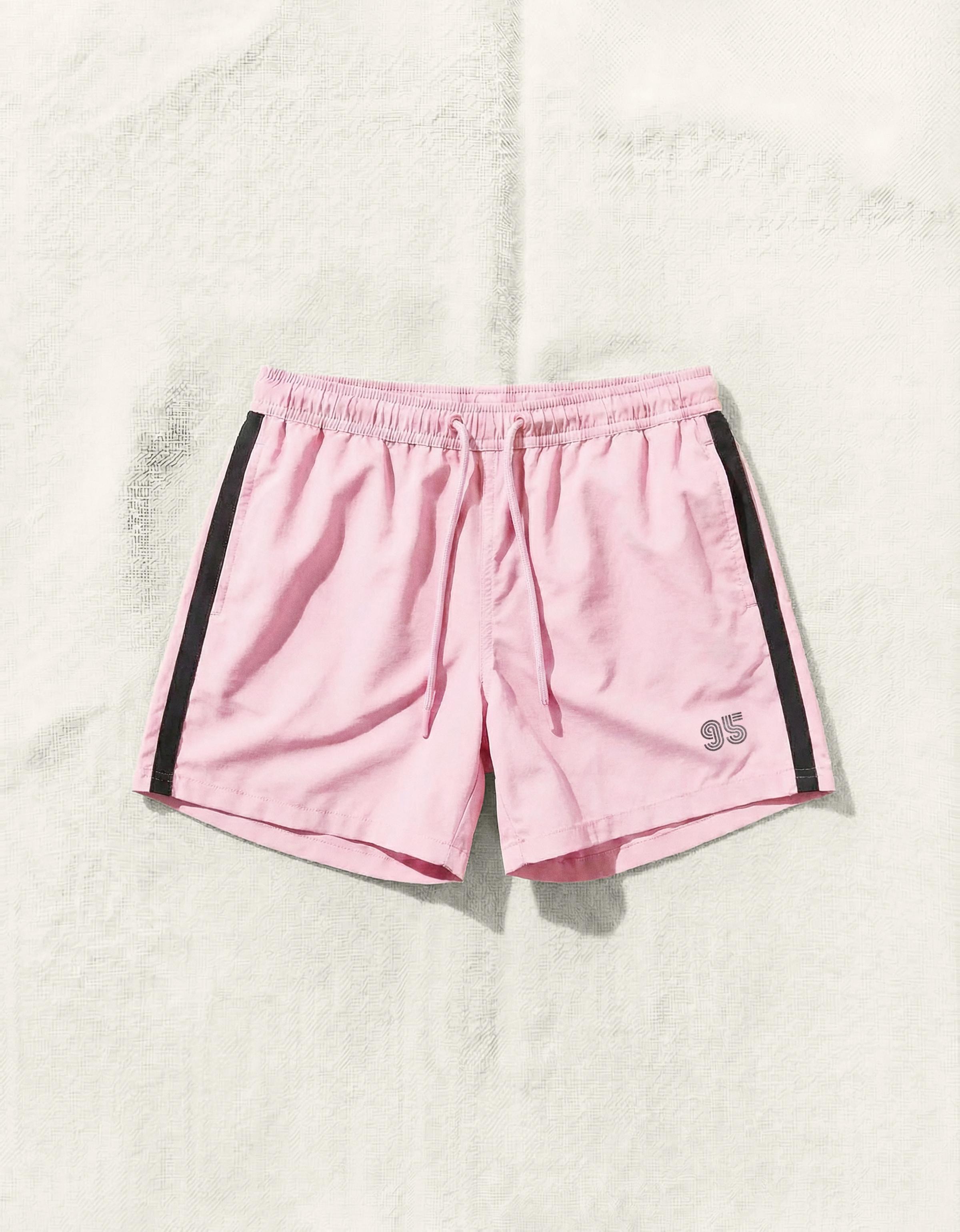 Retro short swim shorts — Pink