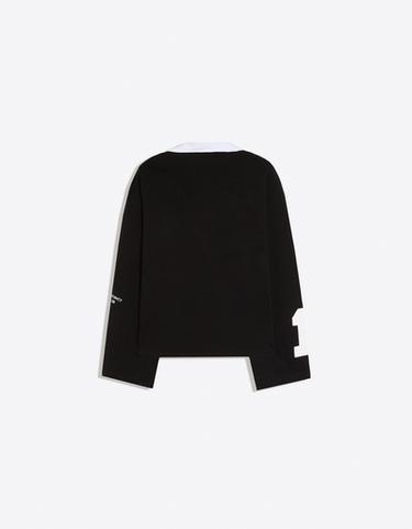 Long sleeve print polo shirt — Black 6