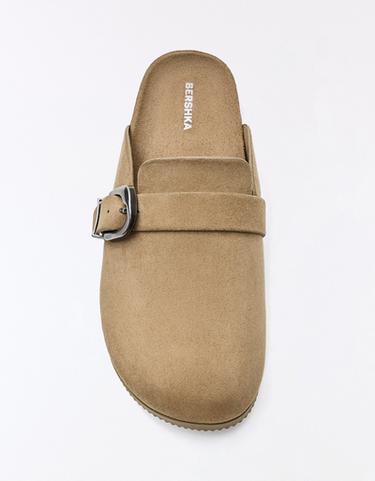Clogs with buckle detail — TAUPE 3