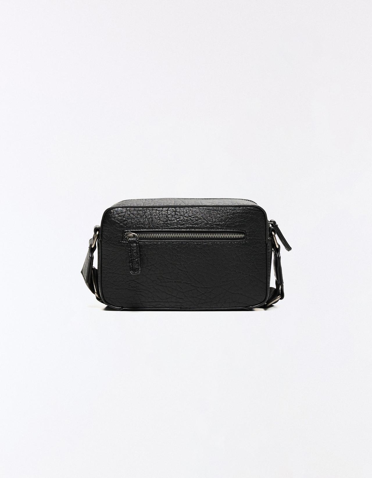 Embossed star crossbody bag — Black
