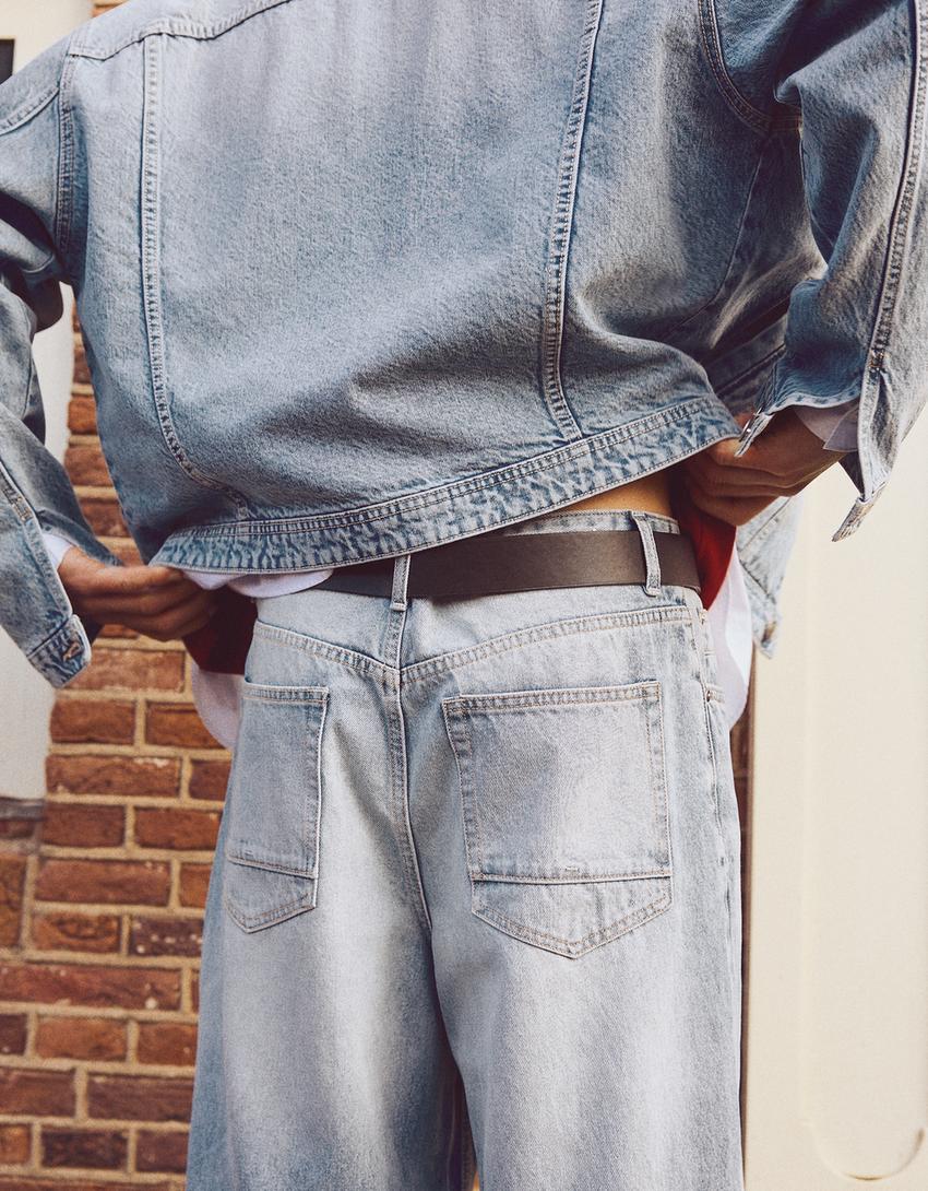Jeans super baggy-Azul claro