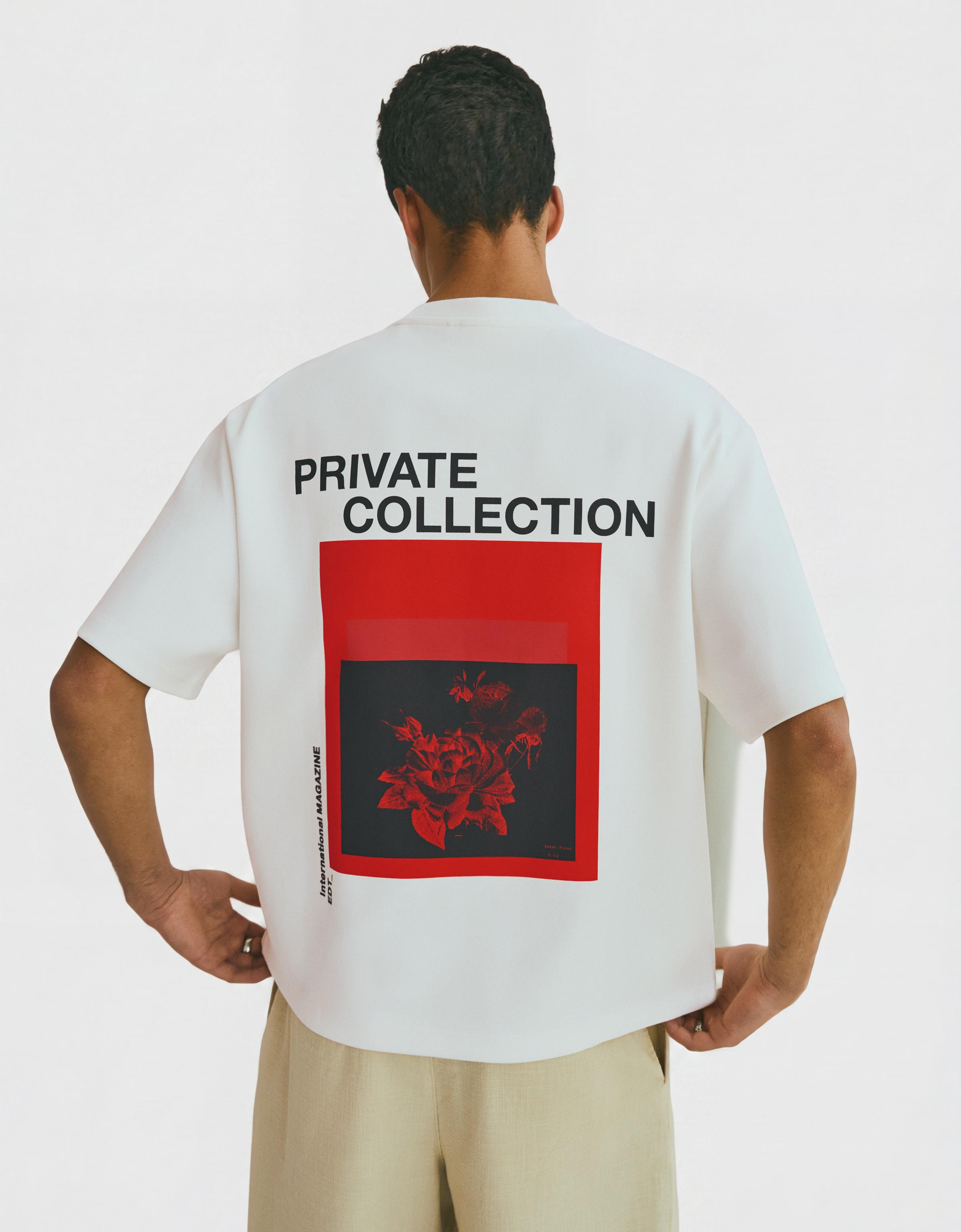 Printed interlock sweatshirt — Off white