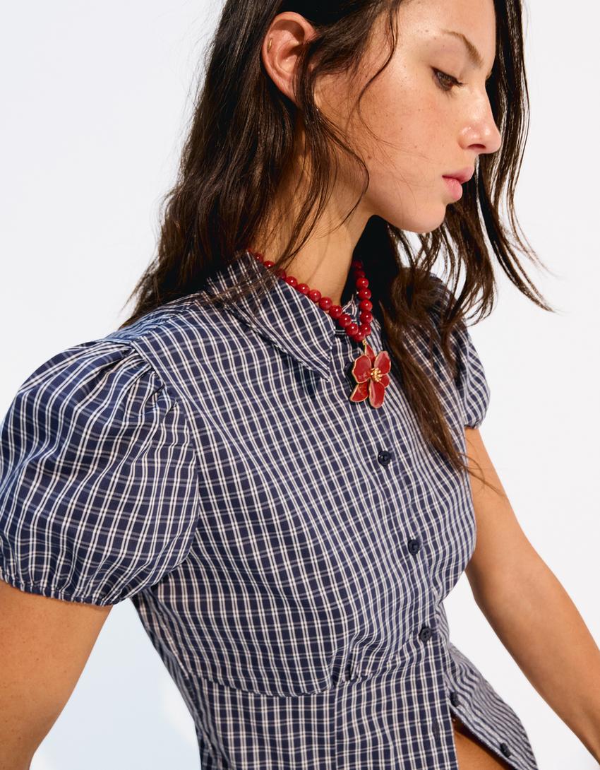 Short sleeve shirt-Washed out blue-2