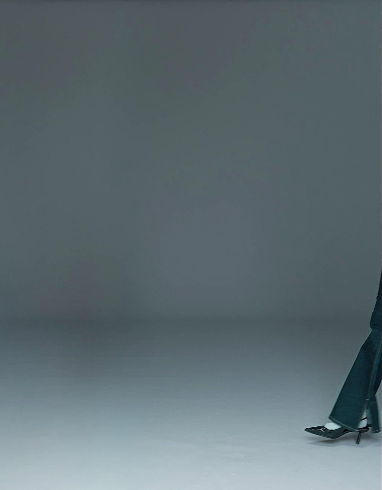 Yüksek bel yırtmaçlı flare fit jean - Görsel 34