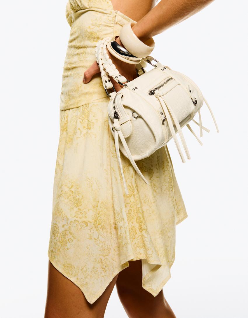 Mini bowling bag-Cream
