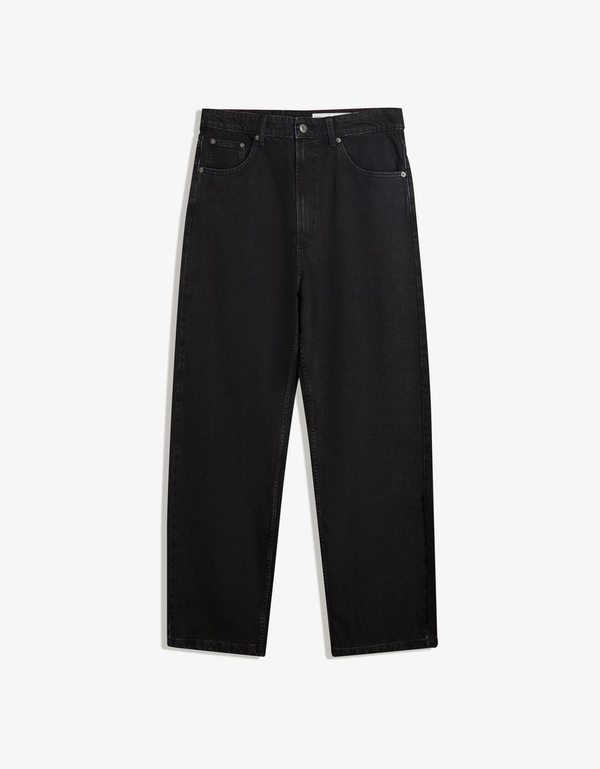 Jeans baggy-Preto